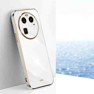 For OPPO Find X6 XINLI Straight Edge 6D Electroplate TPU Phone Case(White)