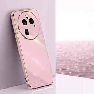 For OPPO Find X6 Pro XINLI Straight Edge 6D Electroplate TPU Phone Case(Cherry Purple)