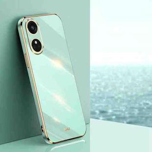 For OPPO Reno8 T 4G XINLI Straight Edge 6D Electroplate TPU Phone Case(Mint Green)