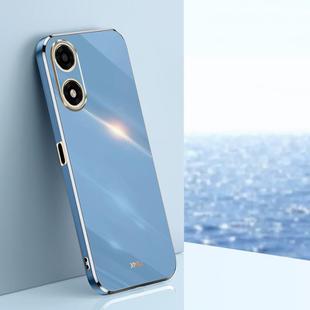 For OPPO A2X XINLI Straight Edge 6D Electroplate TPU Phone Case(Celestial Blue)