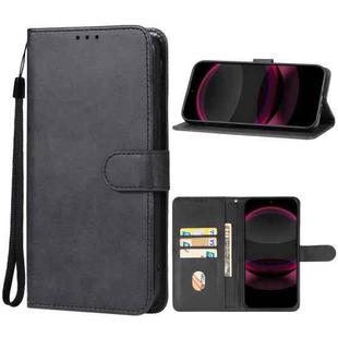 For Sharp Aquos R8 Leather Phone Case(Black)