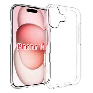 For iPhone 16 Waterproof Texture TPU Phone Case(Transparent)