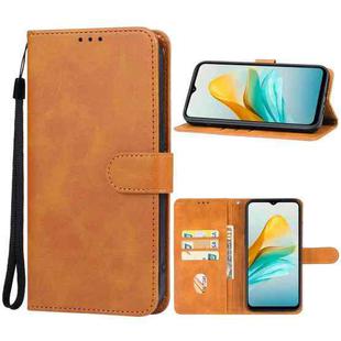 For ZTE Blade A53 Leather Phone Case(Brown)