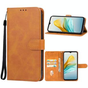 For ZTE Blade A53+ Leather Phone Case(Brown)