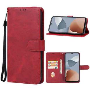 For ZTE Blade A34 Leather Phone Case(Red)