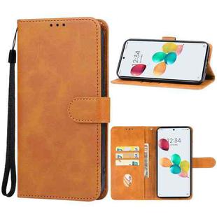 For ZTE Anshin Family/JP Version/A303ZT Leather Phone Case(Brown)