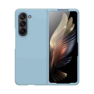 For Samsung Galaxy Z Fold5 Fuel Injection PC Skin Feel Phone Case(Sky Blue)