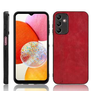 For Samsung Galaxy A15 4G Cow Pattern Sewing Back Cover Phone Case(Red)