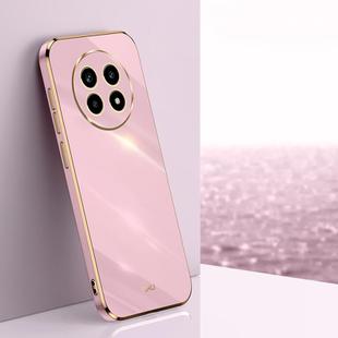 For Realme 13 Pro Global XINLI Straight 6D Plating Gold Edge TPU Phone Case(Cherry Purple)