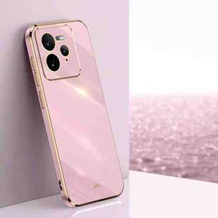 For Realme GT 7 Pro 5G XINLI Straight 6D Plating Gold Edge TPU Phone Case(Cherry Purple)