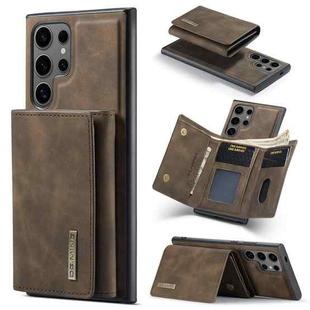 For Samsung Galaxy S24 Ultra 5G DG.MING M1 Series 3-Fold Multi Card Wallet + Magnetic Phone Case(Coffee)