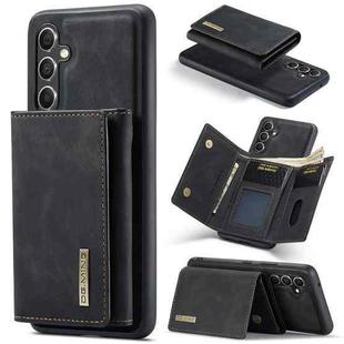 For Samsung Galaxy A35 5G DG.MING M1 Series 3-Fold Multi Card Wallet + Magnetic Phone Case(Black)