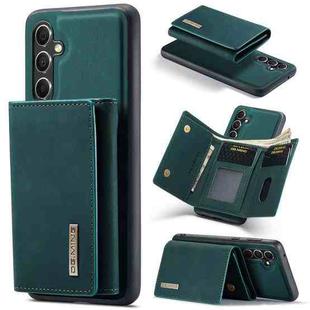 For Samsung Galaxy A55 5G DG.MING M1 Series 3-Fold Multi Card Wallet + Magnetic Phone Case(Green)