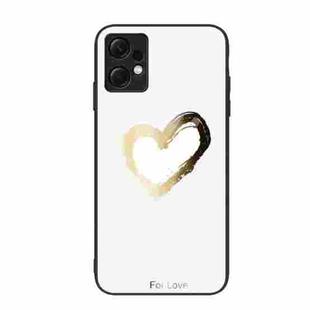 For Xiaomi Redmi Note 12 4G Global Colorful Painted Glass Phone Case(Golden Love)