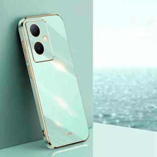 For vivo Y78+ XINLI Straight Edge 6D Electroplate TPU Phone Case(Mint Green)