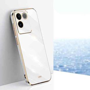 For vivo S17e XINLI Straight Edge 6D Electroplate TPU Phone Case(White)