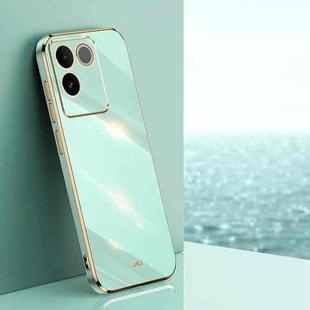 For vivo S17e XINLI Straight Edge 6D Electroplate TPU Phone Case(Mint Green)