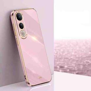 For vivo V50 Lite XINLI Straight Edge 6D Electroplate TPU Phone Case(Cherry Purple)