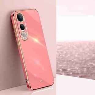 For vivo V50 Lite XINLI Straight Edge 6D Electroplate TPU Phone Case(Hawthorn Red)
