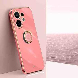 For vivo S30 Pro mini 5G XINLI Straight Edge 6D Electroplate TPU Phone Case with Ring Holder(Hawthorn Red)