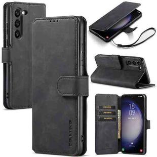 For Samsung Galaxy S23+ 5G DG.MING Retro Oil Edge Flip Leather Phone Case(Black)