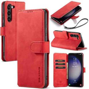 For Samsung Galaxy S23+ 5G DG.MING Retro Oil Edge Flip Leather Phone Case(Red)
