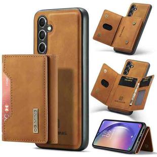 For Samsung Galaxy A54 5G DG.MING M2 Series 3-Fold Multi Card Bag + Magnetic Phone Case(Brown)