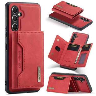 For Samsung Galaxy A35 5G DG.MING M2 Series 3-Fold Multi Card Bag + Magnetic Phone Case(Red)