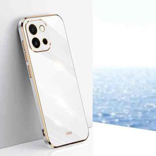 For OnePlus 13T XINLI Straight Edge 6D Electroplate TPU Phone Case(White)
