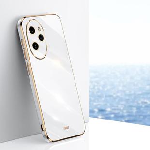 For Honor 100 Pro XINLI Straight Edge 6D Electroplate TPU Phone Case(White)