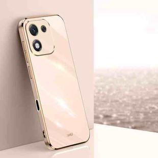 For Honor X70i XINLI Straight Edge 6D Electroplate TPU Phone Case(Pink)