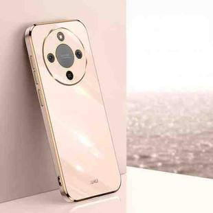 For Honor X70 5G XINLI Straight Edge 6D Electroplate TPU Phone Case(Pink)
