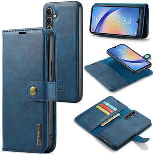 For Samsung Galaxy A34 5G DG.MING Crazy Horse Texture Detachable Magnetic Leather Case(Blue)
