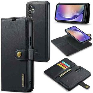 For Samsung Galaxy A54 5G DG.MING Crazy Horse Texture Detachable Magnetic Leather Case(Black)