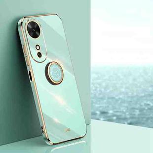 For Honor Play 60 XINLI Straight Edge 6D Electroplate TPU Phone Case with Ring Holder(Mint Green)