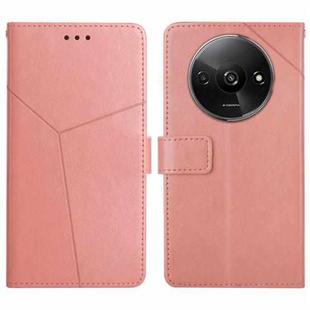 For Xiaomi Redmi A3 Y-shaped Pattern Flip Leather Phone Case(Pink)