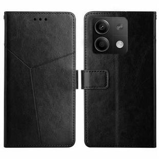 For Xiaomi Redmi Note 13 Pro 4G Global Y-shaped Pattern Flip Leather Phone Case(Black)