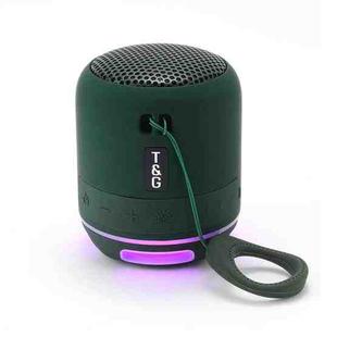 T&G TG294 TWS LED Mini Portable Wireless Stereo Sound Outdoor Speaker(Dark Green)