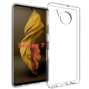 For Sharp Aquos Sense 7 Waterproof Texture TPU Phone Case(Transparent)