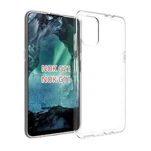 For Nokia G21 Waterproof Texture TPU Phone Case(Transparent)