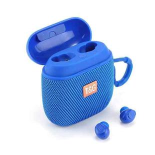 T&G TG809 2 in 1 Portable Outdoor Wireless Speaker & Mini TWS Bluetooth Earbuds(Blue)