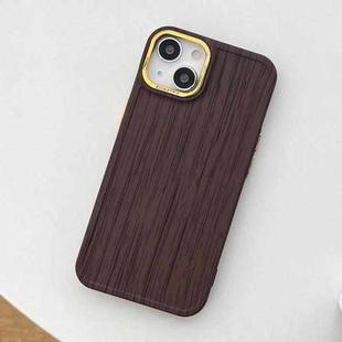 For iPhone 13 Pro Retro Wood Texture Shockproof Phone Case(Coffee)