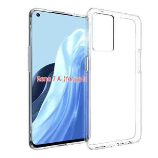 For OPPO Reno7 A JP Version Waterproof Texture TPU Phone Case(Transparent)