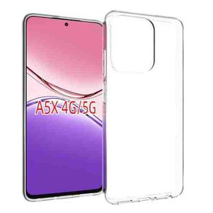 For OPPO A5x 4G / 5G Waterproof Texture TPU Phone Case(Transparent)