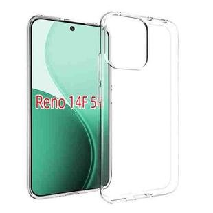 For OPPO Reno14 F 5G Waterproof Texture TPU Phone Case(Transparent)