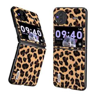 For vivo X Flip ABEEL Black Edge Leopard Phone Case(Leopard Print)
