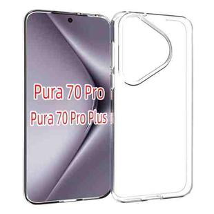 For Huawei Pura 70 Pro / 70 Pro+ Waterproof Texture TPU Phone Case(Transparent)