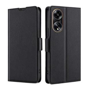 For OPPO A1 5G Ultra-thin Voltage Side Buckle Horizontal Flip Leather Phone Case(Black)
