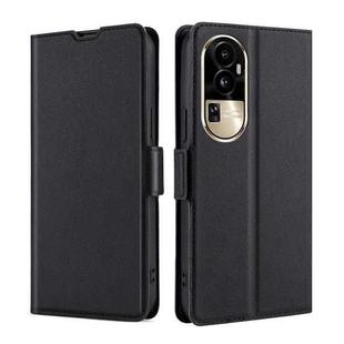 For OPPO Reno10 Pro 5G Ultra-thin Voltage Side Buckle Horizontal Flip Leather Phone Case(Black)