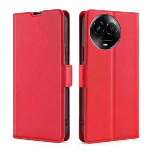 For Realme 11 5G Global / 11x Ultra-thin Voltage Side Buckle Horizontal Flip Leather Phone Case(Red)